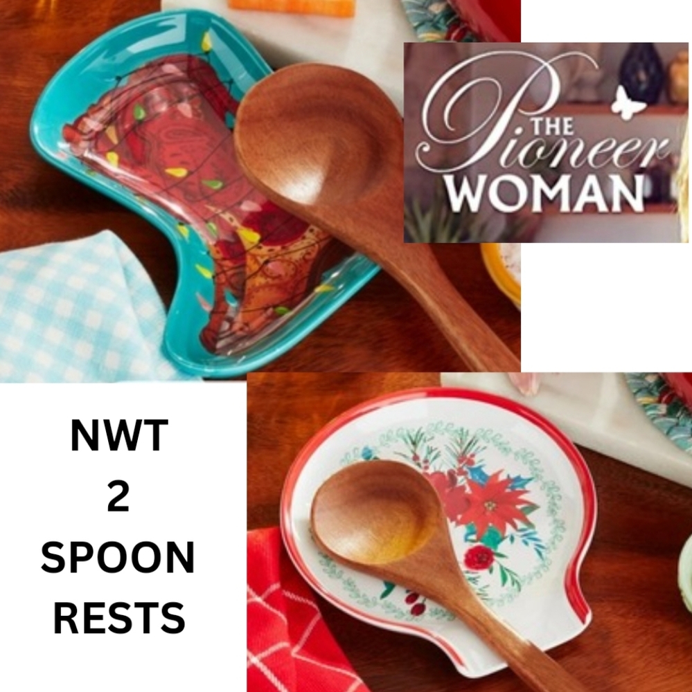 NWT Set of 2 The Pioneer Woman Spoon Rests Melamine AK…